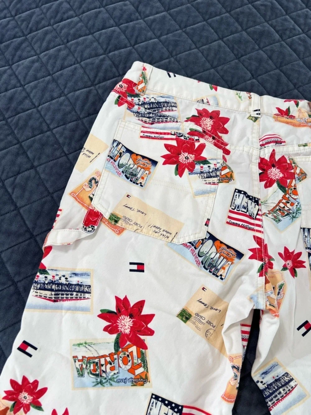 Tommy Hilfiger Postcard Pants Women Jeans Size 12 Travel Crop Texas California